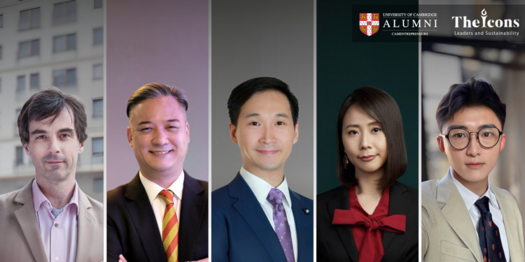 From left to right: CAMentrepreneurs Founder Richard Lucas, British Chamber of Commerce Taipei Chair Samuel Yang, Cambridge University Taiwan Alumni Association President Ali Hsieh, NUWA Reprogramming CEO Ming Wen, and《The Icons》CEO Harry Hsu. (Photography: CAMentrepreneurs)
