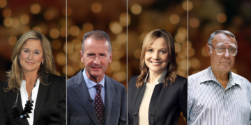 From left to right: Angela Ahrendts, Former Senior Vice President of Retail and Online Stores at Apple (Image: Britannica Money); Herbert Diess, Former CEO of Volkswagen Group (Image: Fortune); Mary Barra, CEO of General Motors (Image: Insidertrades); Ingvar Kamprad, Founder of IKEA (Image: IKEA)